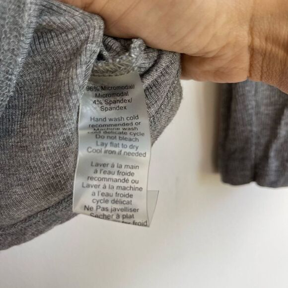 ATM Anthony Thomas Melillo Women's Gray Modal Rib Turtleneck - Medium - Picture 4 of 7